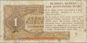 245892 - 1953 HLADOVÁ KORUNA / 1Kčs 1953 - so-called. hladová crow