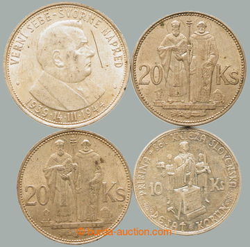 245937 - 1941-1944 SLOVENSKO 1939-1945 / sestava 4ks Ag mincí: 50Ks 