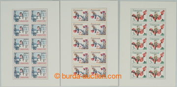 246124 - 1972 Pof.PL2001-2003, Birds; complete set; 1,60Kčs prohnut