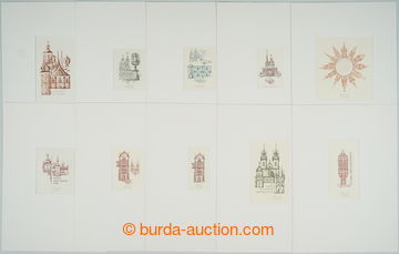 246182 - 1986 [SBÍRKY]  JIŘÍ ERNEST (*1939), soubor 13ks grafický