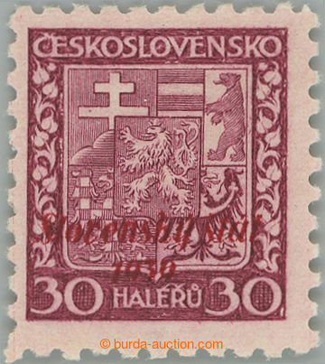 246193 - 1939 unofficial OVERPRINT / Pof.252, Coat of arms 30h violet