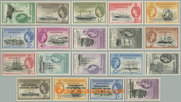 246203 - 1964-1962 SG.G26-G40, G41-G44, QE II - Ships, ½d - £1, com