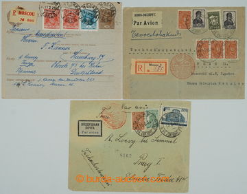 246235 - 1929-1934 3 airmail letters, from that 2x registered and Air