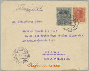 246297 - 1918 KRAKOW - WIEN / Let-dopis do Vídně, vyfr. zn. Karel 1