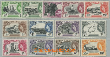 246401 - 1953-1959 SG.153-165, Elizabeth II. - Motives ½P - 10Sh, co