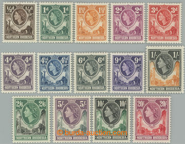 246402 - 1953 SG.61-74, Elizabeth II. ½d - 20Sh; issue Waterlow, com