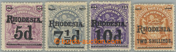 246428 - 1909-1911 SG.114-118, přetiskové Znak 5P/6P - 10P/5Sh, kom