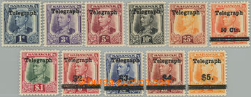 246440 - 1934 SG.T12-T22, Brooke 1C - $5, s přetiskem TELEGRAPH; bez