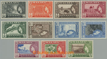 246479 - 1957 SG.44-54, Elizabeth II. - Motives 1c-$5, complete set; 