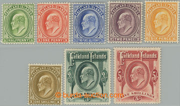 246513 - 1904-1912 SG.43-50, Edvard VII. 1/2P - 5Sh; kompletní séri