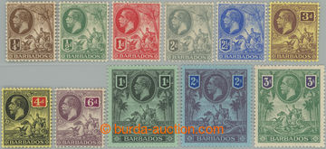 246543 - 1912-1916 SG.170-180, Jiří V. - Znak kolonie ¼P - 3Sh; ko