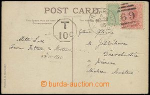 24655 - 1905 color postcard port in/at Melbroune sent to Moravia, wi