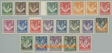 246581 - 1938-1952 SG.25-45, Jiří VI. ½P - 20Sh; kompletní dlouh