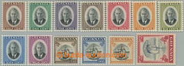 246601 - 1951 SG.172-184, Jiří VI. Portrét a lodě ½c - $2,50, ko