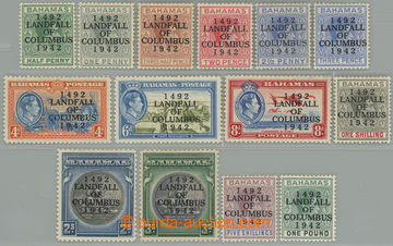 246610 - 1942 SG.162-175a, George VI. ½d - £1, additional printing 