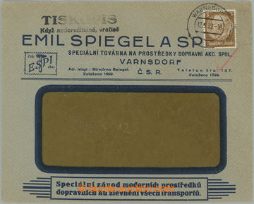 246619 - 1939 PERFIN / Mng.E41, identification entire, commercial win