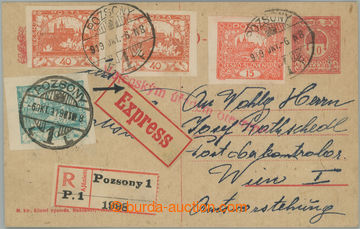 246661 - 1919 CPŘ33, parallel Hungarian PC 10f red without frame, se