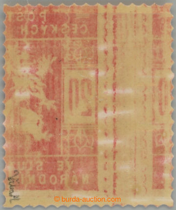 246695 - 1918 Pof.SK1 Ob, Skautská 20h červená s plným obtiskem n