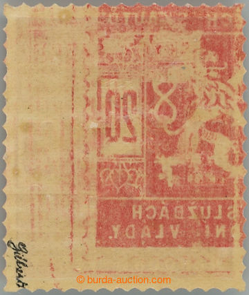 246696 - 1918 Pof.SK1 Ob, Skautská 20h červená s obtiskem na lepu;
