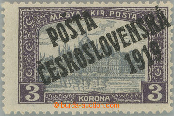 246836 -  Pof.116, 3 Koruna violet / grey, overprint type III.; mint 