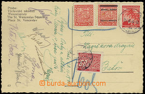 24687 - 1940 BOX  pohlednice s podpisy boxerů z utkání Čechy - M