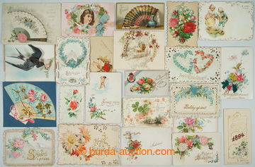 247107 - 1890-1914 [COLLECTIONS]  WISH-CARDS / collection 33 pcs of v
