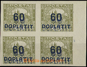 24711 - 1922 Pof.DL23, Výpotřební Hradčany, 60/80h ve 4-bloku s 