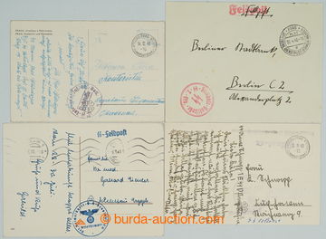 247140 - 1940 SS FIELD-POST / comp. of 3 Ppc and letter FP, 3x CDS PR