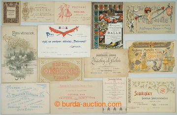 247141 - 1882-1899 [COLLECTIONS]  BALL INVITATION-CARDS /  selection 