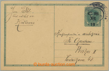 247172 - 1919 CDV6, Three-line Overprint Czechoslovakia 10h on/for Au