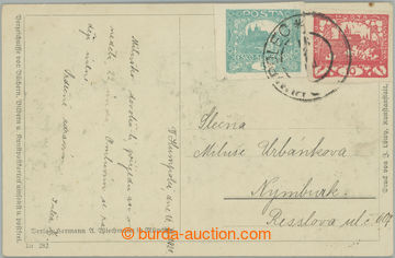 247194 - 1920 pohlednice vyfr. mj. zn. Hradčany 10h, Pof.5, s RETUŠ