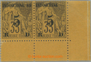 247254 - 1889 Yv.2aa, přetisková Alegorie 5c/35c, pravá vodorovná