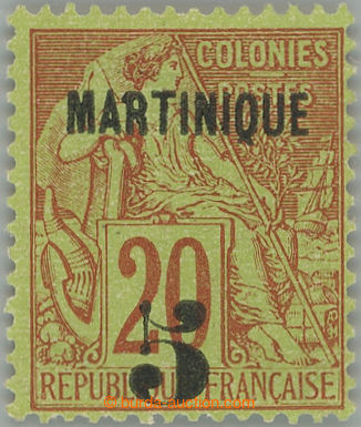 247264 - 1886 Yv.1A, přetisková Alegorie 5c/20c s přetiskem MARTIN
