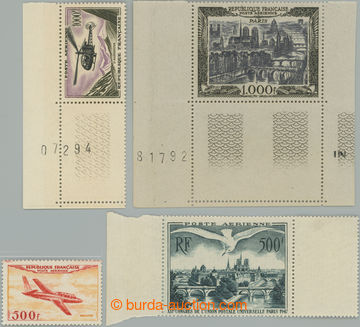 247286 - 1946-1958 Mi.782, 865, 989, 1177, selection 4 airmail stamps