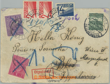 247294 - 1934 underpaid letter addressed to to Yugoslavia stamp. 2CZK