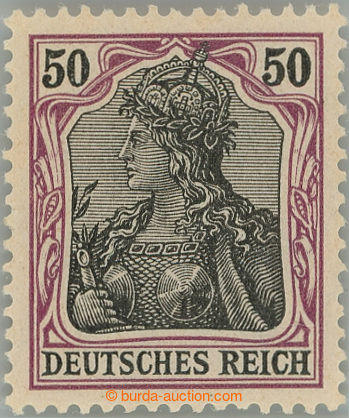 247297 - 1905 Mi.91Iy, Germania 50Pfg šedofialová / černá na oran