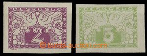 24730 - 1919 hodnota 2h + 5h na bílém papíru, Pof.S1-2N, zk. Gilb