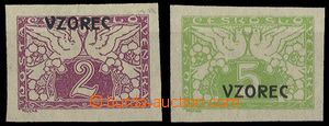 24731 - 1919 Vzorec (Specimen) at value 2h + 5h (lightly hinged), ex