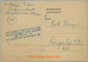 247318 - 1944 GHETTO TERESIENSTADT - PROTECTORATE / PC dated on rever