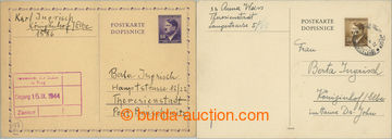 247325 - 1943-1944 GHETTO TERESIENSTADT - PROTECTORATE / two PC, 1x t