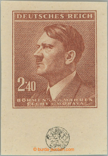 247334 - 1942 PLATE PROOF  Pof.89, A. Hitler. 2,40 Koruna, plate proo