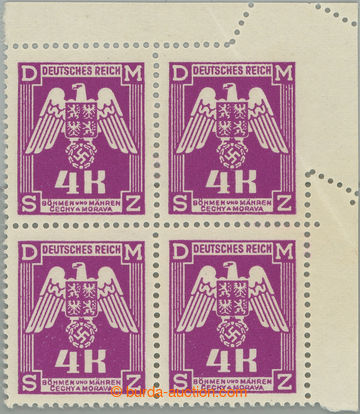 247341 - 1943 Pof.SL23 production flaw, issue II 4 Koruna violet, UR 