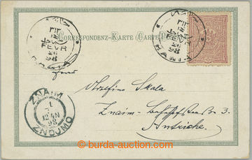 247382 - 1898 KRÉTA-HANIA / lito pohlednice zaslaná do Rakouska, vy