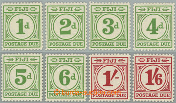 247385 - 1940 SG.D11-D18, Postage due stamp Numerals 1P - 1Sh6P; comp