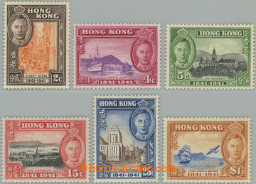 247392 - 1941 SG.163-168, George VI. Motives 2c - $1; complete set, c