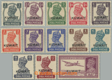 247415 - 1945 SG.52-63, George VI. 3P - 14A with overprint KUWAIT; co