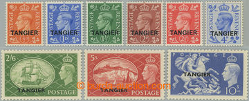 247428 - 1950-1952 BRITSKÁ POŠTA V MAROKU / SG.280-288, Jiří VI. 