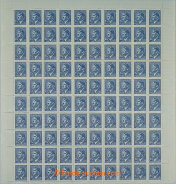 247448 - 1942 COUNTER SHEET / Pof.90, A. Hitler. 2,50 Koruna, complet