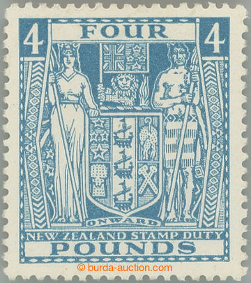 247453 - 1935 SG.F166, poštovně fiskální Znak £4 světle modrá;