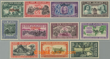 247486 - 1940 SG.O141-O151, Motivy ½P - 1Sh s přetiskem OFFICIAL; b